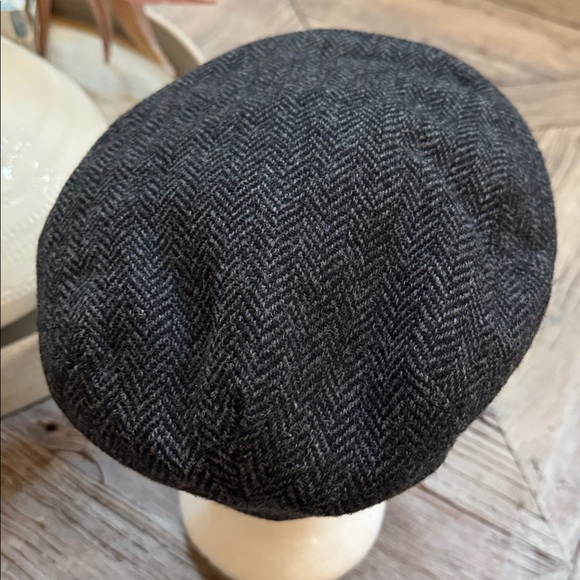 Gray Herringbone Flat Cap - Picture 2 of 5